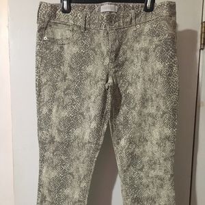 Reptile skin printed pants